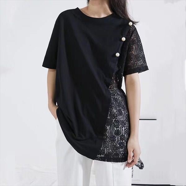 画像1: レース付きTシャツ (1)